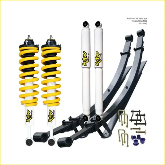 Yellow and white coil-over shocks with black tops and white shock absorbers with yellow raw logo in xtreme gravel gear suspension review 2026