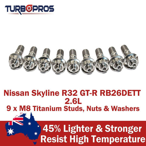 Nissan Skyline R32 GT-R RB26DETT 2.6L Titanium Turbo Stud Kit