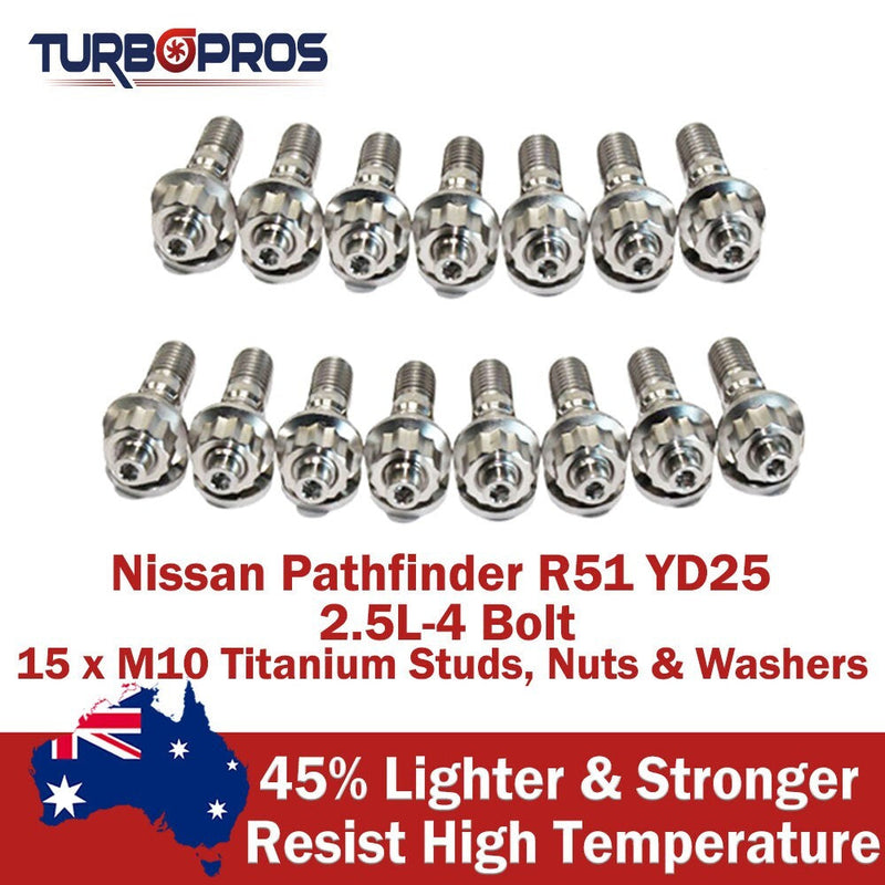 Nissan Pathfinder R51 YD25 2.5L Titanium Exhaust Manifold&Turbo Stud Kit