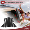 Black glossy car door pillar window trim cover for toyota venza 2009-2015 designed for sleek fit