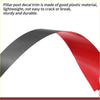 Black and red carbon fiber style car door pillar window trim for toyota venza 2009 to 2015