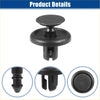 Black plastic front fender retainer clip with circular head and tapered pin for toyota 4wd ute offroad use