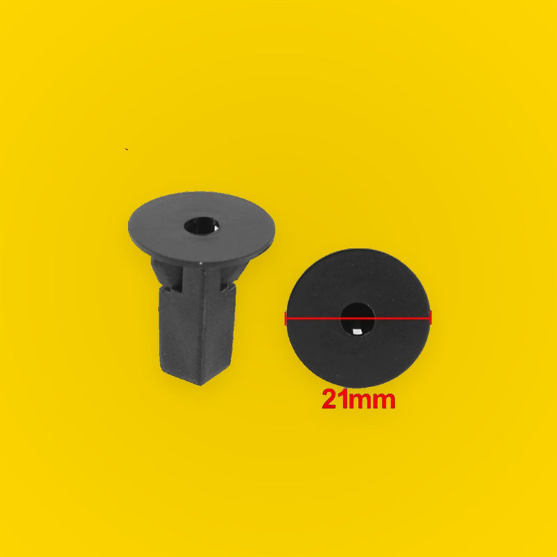 100 Pcs Black Plastic Rivet Clips for Toyota Bumper & Interior Mats