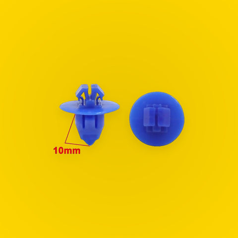 100 Pcs Wheel Flare Trim Clips Blue for Toyota