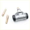 Silver metal 11/16 inch rear brake cylinder with black rubber seals and assab logo for nissan 720 d21 navara 1980-1986