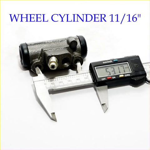 11/16 rear wheel brake cylinder for Mazda B series with gray metal body black rubber boots and 53.17mm size measurement