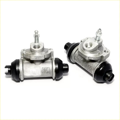 Silver metal 11/16 rear wheel brake cylinder for nissan pulsar liberta villa with black rubber caps and threaded fittings