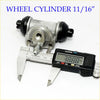 Silver metal 11/16 rr wheel brake cylinder with black rubber caps for nissan pulsar liberta villa coupe