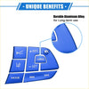 Blue durable aluminum alloy 13 piece steering wheel switch button cover set with engraved icons for Toyota Highlander