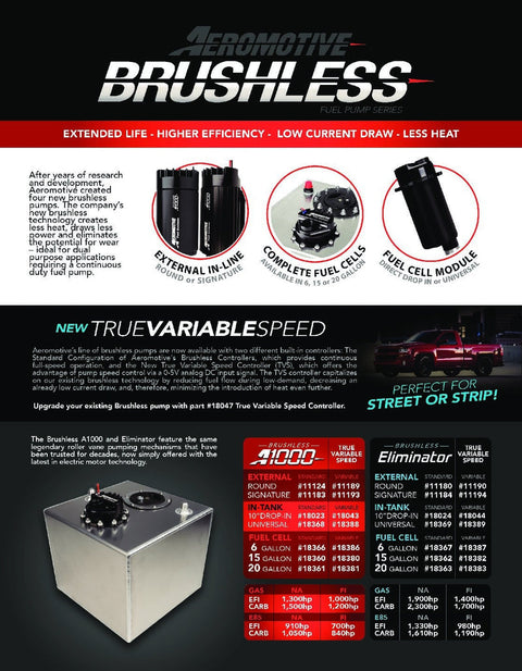 Aeromotive Brushless A1000 In-Tank Fuel ARO18388