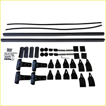 Black rubberized grip handle kit with multiple attachments and straps for 1450mm aluminium roof racks fit for hilux and ranger