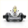 Silver metal 15/16 rear brake cylinder with black rubber boots and yellow cap for nissan d21 navara ute 1986-1997