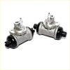 Silver and black 15/16 rear wheel brake cylinder with machined metal body and rubberized end caps for nissan pathfinder terrano wd21