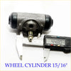 15/16 rear wheel brake cylinder for Toyota Hilux LN80 with gray metal body black rubber caps and 44.8 mm rod measurement