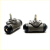 Gray metallic 15/16 rear wheel brake cylinder with black rubber end caps and threaded fittings for Toyota Hilux