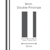 Saas Pinstripe Double Charcoal 9mm x 10m