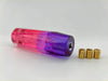 15cm bubble gear knob with a translucent pink to purple gradient and bubble patterns for car shifting