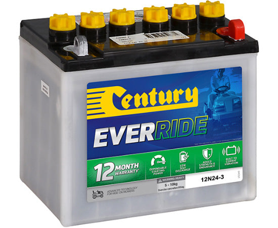 Century Batteries Battery-Everride 12N24 240Cca 12N24-3