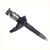 Black and silver diesel fuel injector with metallic threaded tip and plastic fittings for nissan navara d22 2.5l