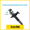 Black and silver fuel injector with green dust plug for Isuzu D-Max Holden Rodeo 4JJ1 3.0L 095000-6980 back view