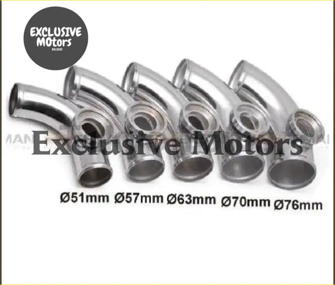 Set of five chrome stainless steel 2.75 inch 90 degree flange pipe elbows for type-2 ii 2 adjustable sqv