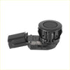 Black plastic bumper reverse parking assist sensor with circular top and angular housing for toyota rav4 back side