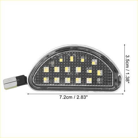 Clear plastic led car door sill light with black grid and yellow leds for toyota aygo license plate lighting