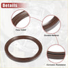 Brown rubber oil seal with reinforced edges and corrosion-resistant design for toyota land cruiser crankshaft