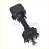 Black plastic front hood latch catch with metallic screw and nut for Jeep Wrangler TJ 1997 to 2006