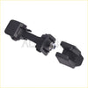 Black plastic front hood latch catch with central metal bolt for jeep wrangler tj 1997–2006