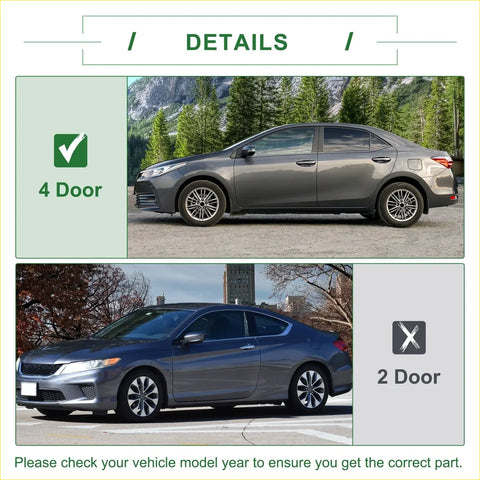 Gray metallic 4-door sedan with alloy wheels featuring 2 x front left and right weatherstrip window seals for toyota 4wd ute offroad