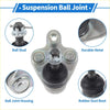 Silver metallic front lower ball joint with black rubber dust boot and threaded ball stud for toyota prius 2004-2009