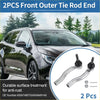 Silver metallic front outer tie rod ends with black rubber boots for toyota prius 2010-2015 steering system