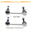 Silver metal front stabiliser sway bar links with black rubber bushings and threaded ends for toyota tacoma 2013-2014