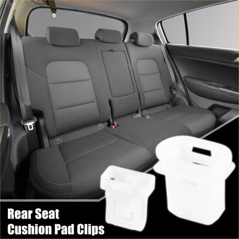 White plastic rear seat cushion pad clips for toyota avalon 2005-2012 shown from the back side
