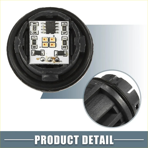 Black plastic housing with white circuit board showing electronic components on the back of rear taillight module for toyota land cruiser prado 2017