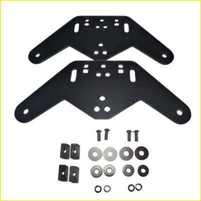 Black metal recovery track brackets with hardware fit for rhino rack mount and recovery boards set of 2