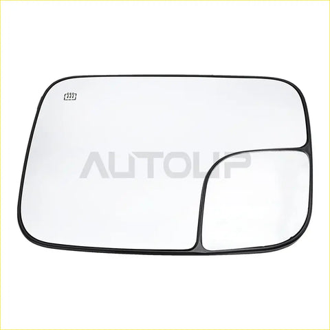 Black-framed two-piece side mirror glass with sleek curved design for dodge ram 1500 2500 3500 back view