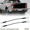 Black insulated battery cables with silver metal terminals for toyota tacoma tailgate 1995-2003 shown as a pair