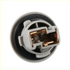 Gray plastic automotive turn signal bulb socket base with copper contacts and black rubber gasket for 2003-2005 toyota 4runner