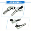 Silver metallic variable valve timing solenoids with black plastic connectors for toyota 4runner 4.0l visible back side