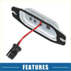 Clear lens led license plate light with black rubberized housing and red wire for toyota 4runner 1989-1992
