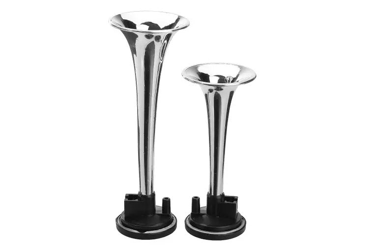 Autotecnica Twin Tone Chrome Air Horns 12v Universal