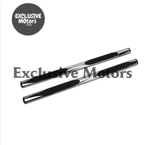 4" Oval Side Step Running Boardsfor Toyota Hilux Revo Chrome (2015-2023)