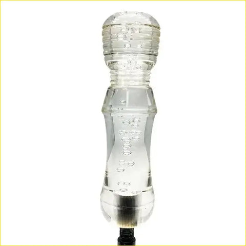 20cm dorifto crystal bubble clear glass pepper grinder with textured ridges and a black base