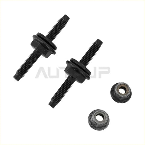 Black metal threaded engine cover bolts with hex heads flat washers and two nuts for ford ranger lariat 2019-2023