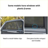 Black mesh rear car window sun shade with one-piece buckle and hidden clips for mazda cx-9 2016-2025