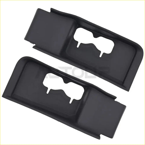Black plastic tow hook cover bezel inserts with cutout design for left right side fit ford f250 f350 f450 f550
