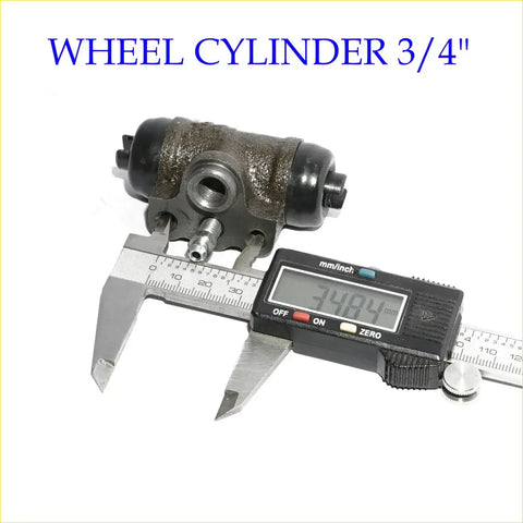Black rubber-coated metal 3/4 inch rear wheel brake cylinder for mitsubishi colt plus measured by digital caliper