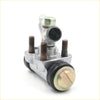 Silver metal 3/4 inch rear wheel brake cylinder with black rubber seals for nissan datsun 520 521 1965-1972